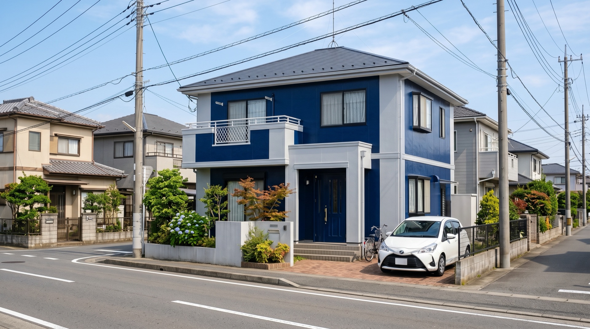 塗り替えを終えた住宅の外壁
